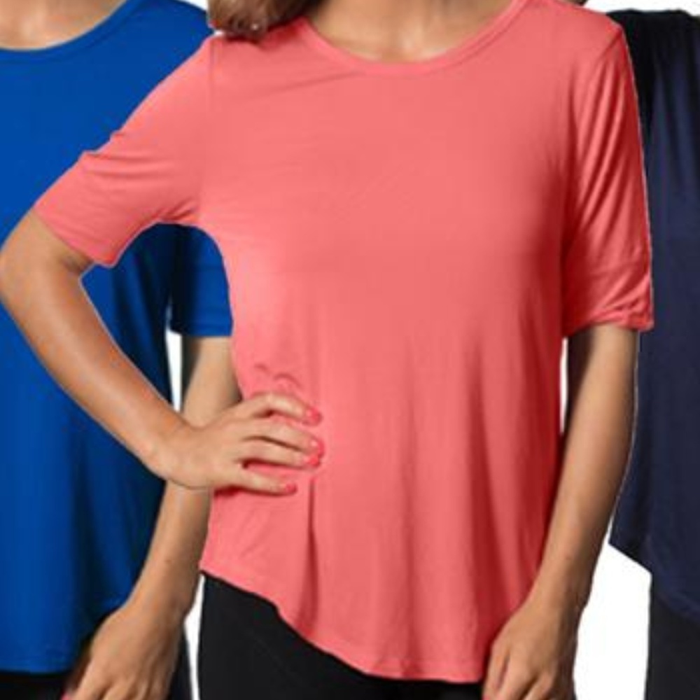 Half-Sleeves Tee w Cuffs Soft to the Touch NWT B48